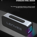 LENYES S856 Altavoz Bluetooth Portátil IPX6 TWS 10h + 2 Micrófonos Negro
