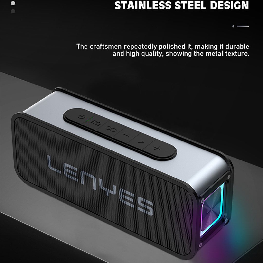LENYES S856 Altavoz Bluetooth Portátil IPX6 TWS 10h + 2 Micrófonos Negro
