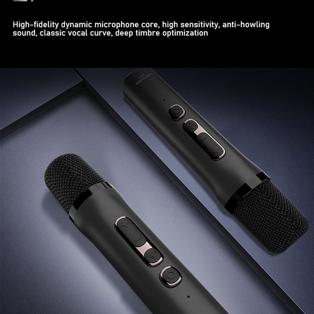 LENYES S856 Altavoz Bluetooth Portátil IPX6 TWS 10h + 2 Micrófonos Negro