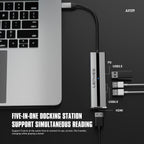 AX129 Tipo-C HUB 5 en 1 -Lenyes