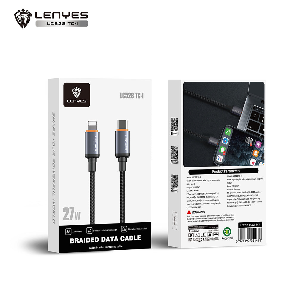 LENYES LC528 TC-I Cable Tipo-C a Lightning 27W