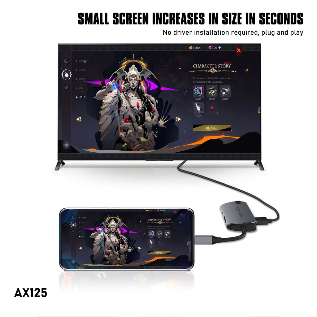 AX125 Adaptador lightning a DC3.5 M/F -negro Lenyes