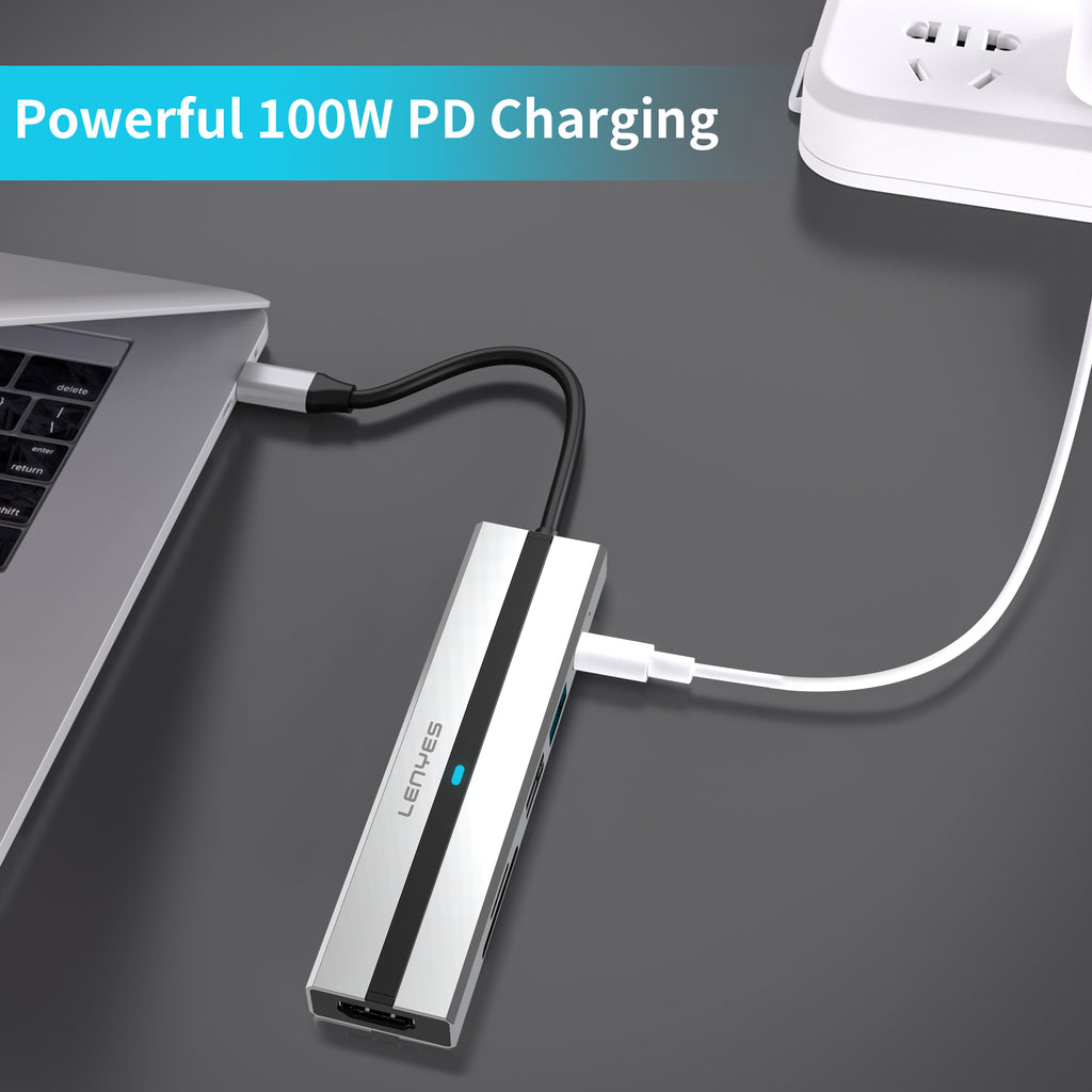 AX128 Tipo-C HUB  6 en 1 -Lenyes