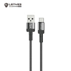 Cable USB-A a Tipo-C Lenyes LC546-TC | 12W 2.4A | 1 Metro | Aleación de Aluminio y Nylon Trenzado