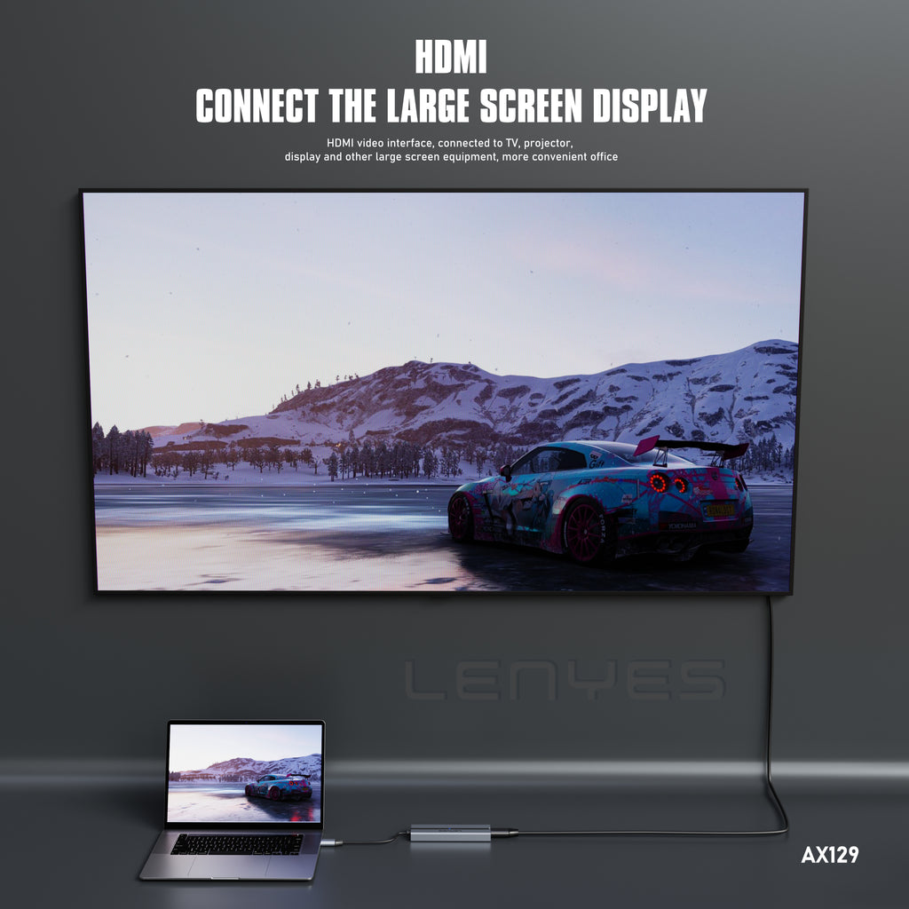 AX129 Tipo-C HUB 5 en 1 -Lenyes