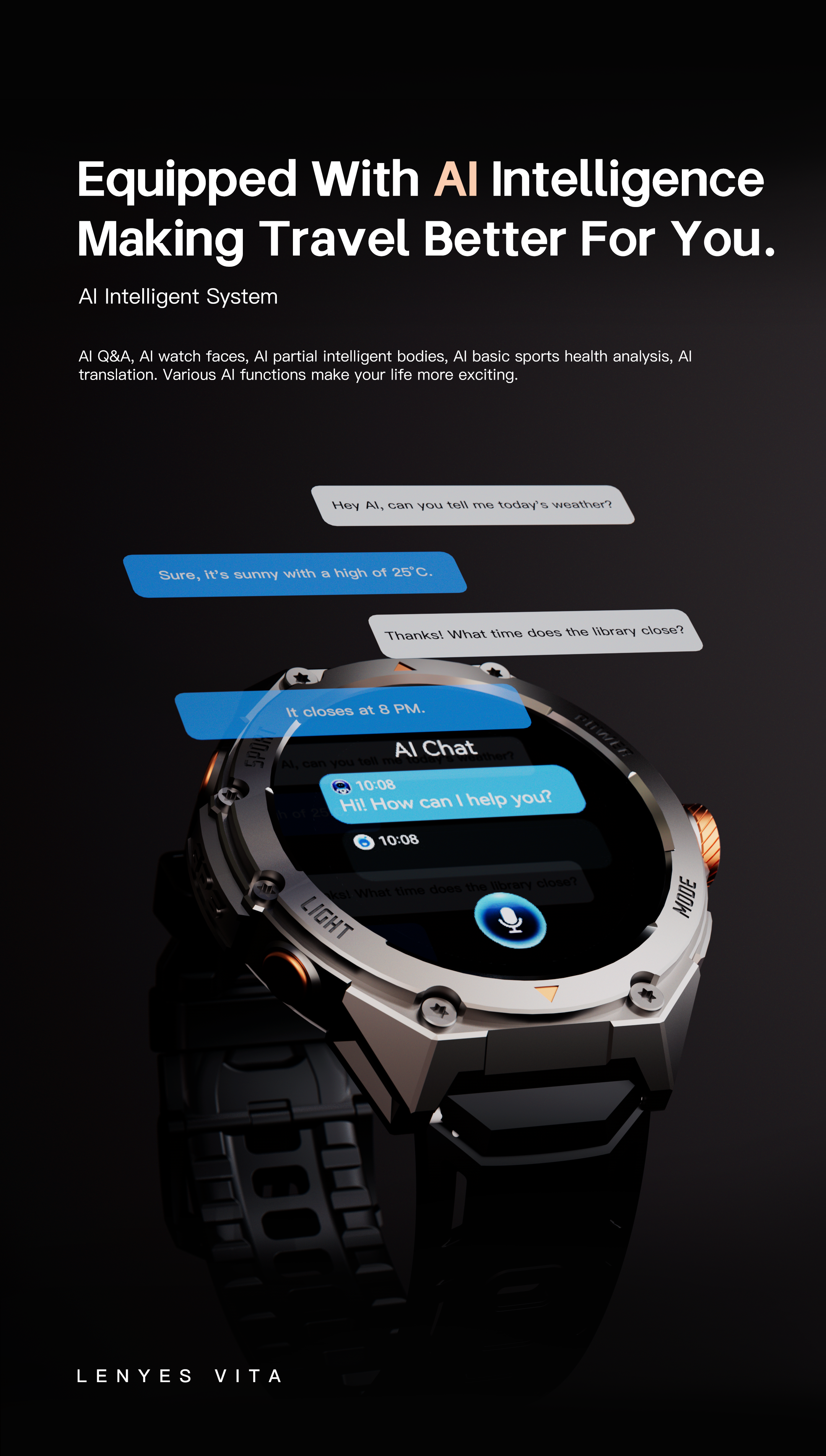 Lenyes VITA GPS Doble Frecuencia | Mapas Offline y 4GB Flash | 5ATM Pro