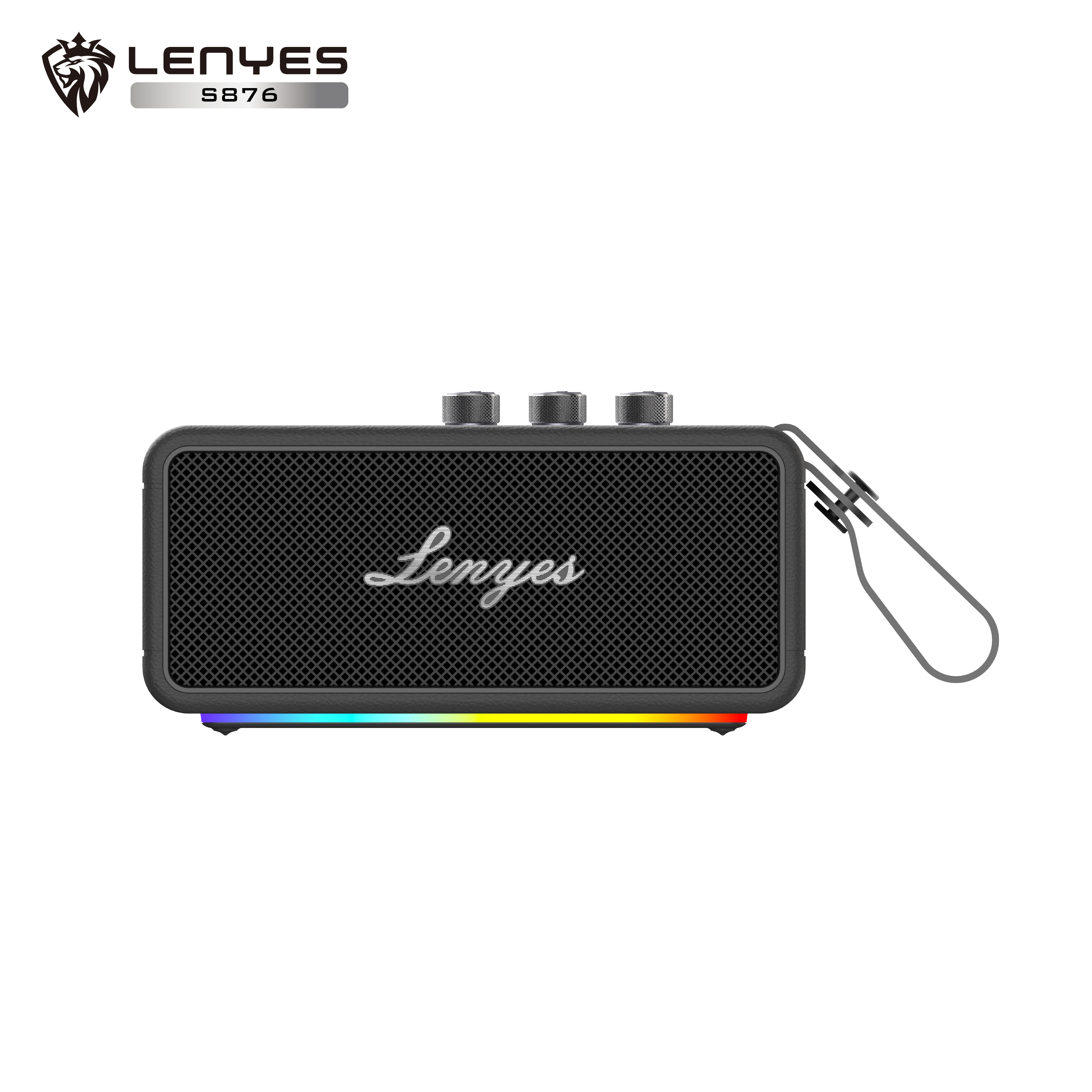 LENYES S876 Altavoz Bluetooth Inalámbrico IPX6 TWS Alta Fidelidad Negro