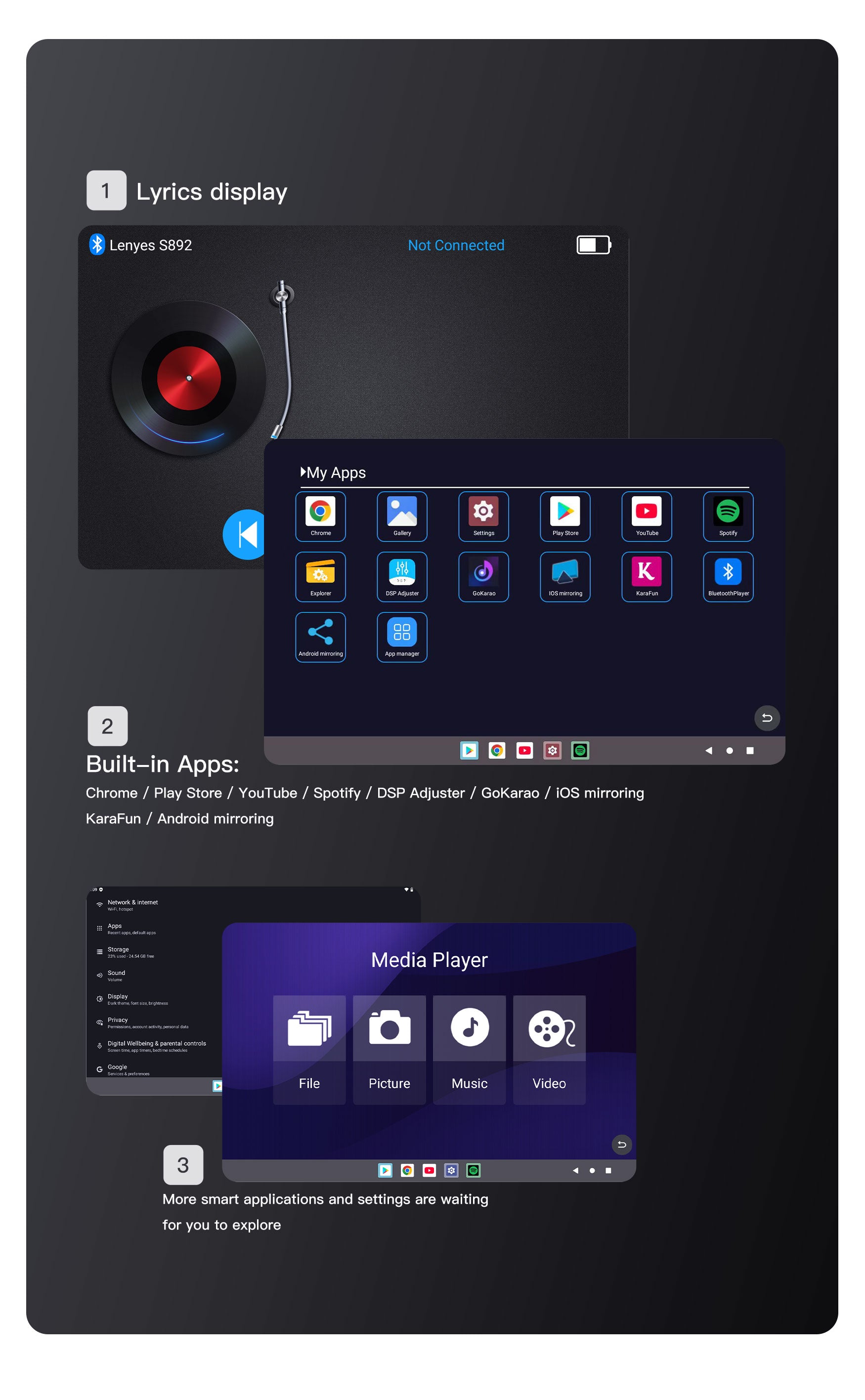 LENYES S892 Altavoz Bluetooth Profesional IPX6 TWS 15h + 2 Micrófonos Negro