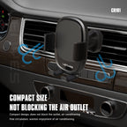 LENYES CR161 Soporte Coche Gravedad Rejilla Triángulo Dorado 360° Negro