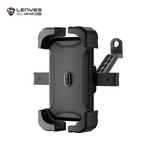 LENYES CR165 Soporte Móvil Moto Bicicleta 360° Ball Head One-Click Silicona Negro