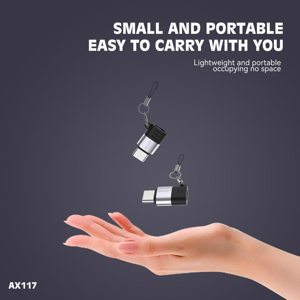 AX117 Adaptador Micro USB/V8 a Tipo-C -Lenyes
