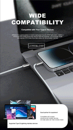 LENYES LC550 Cable de Datos USB-C a USB-C 240W