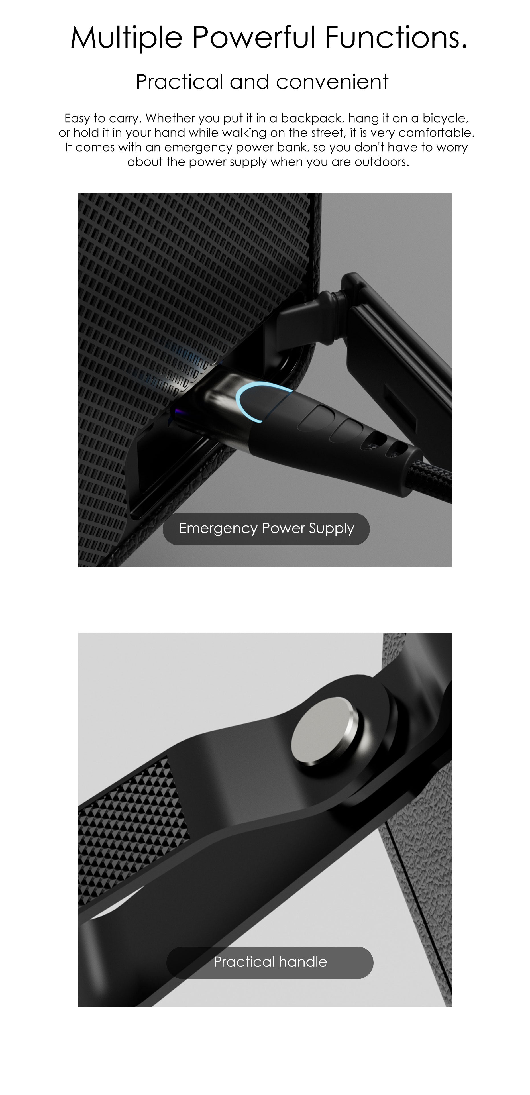 LENYES S876 Altavoz Bluetooth Inalámbrico IPX6 TWS Alta Fidelidad Blanco