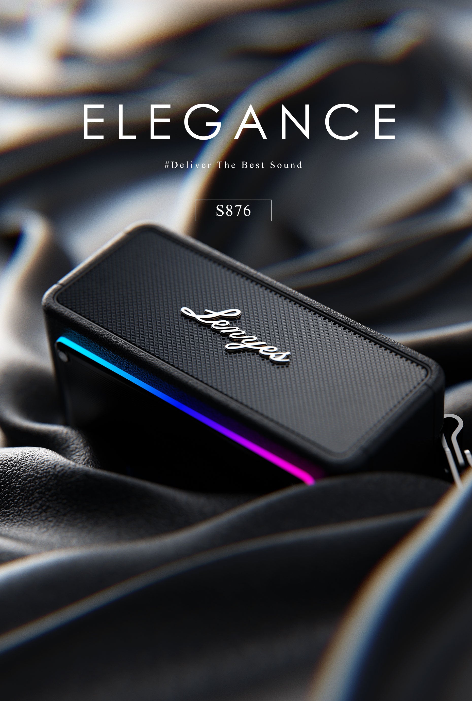 LENYES S876 Altavoz Bluetooth Inalámbrico IPX6 TWS Alta Fidelidad Negro