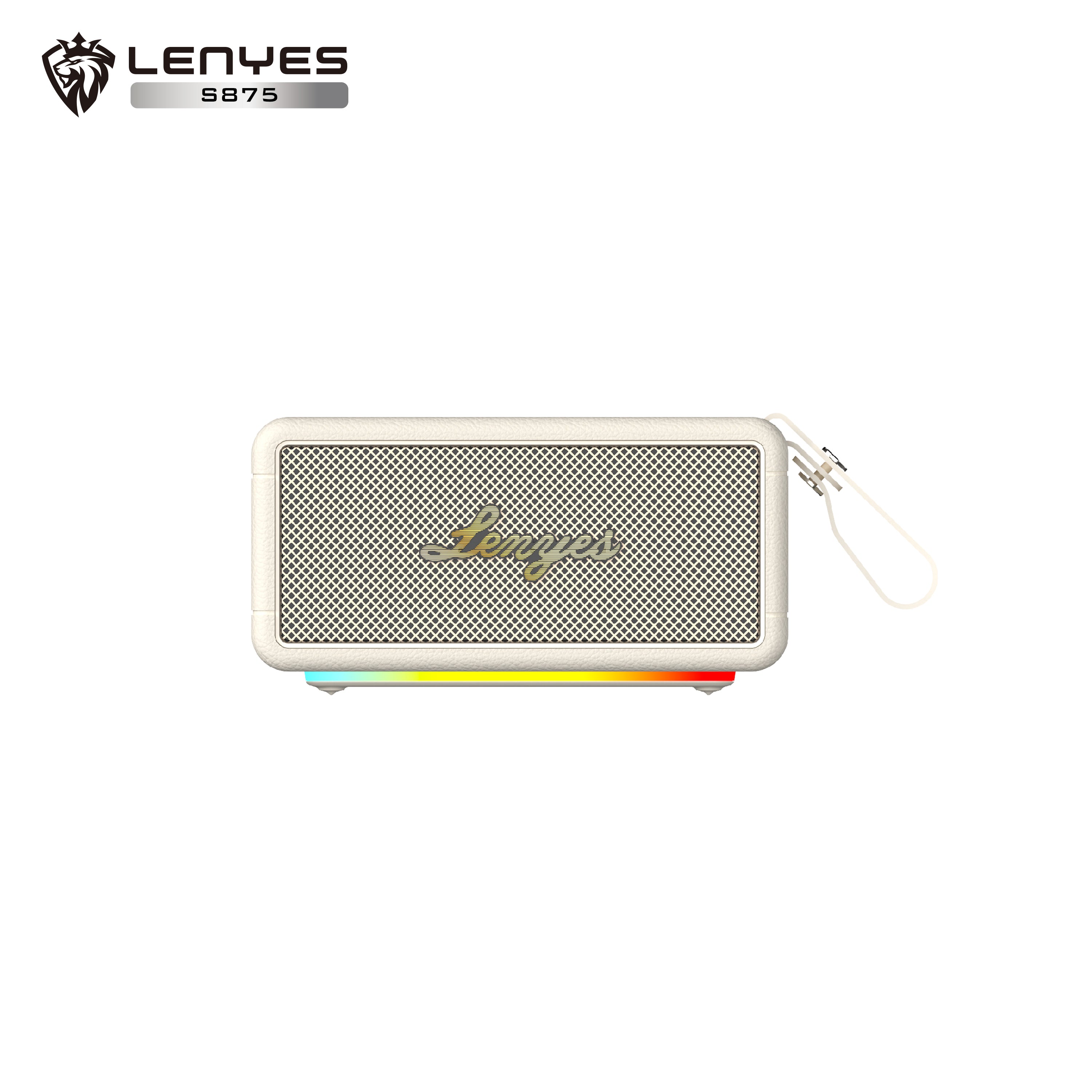 LENYES S875 Altavoz Bluetooth Inalámbrico Potente IPX6 TWS Blanco