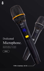 LENYES S892 Altavoz Bluetooth Profesional IPX6 TWS 15h + 2 Micrófonos Negro