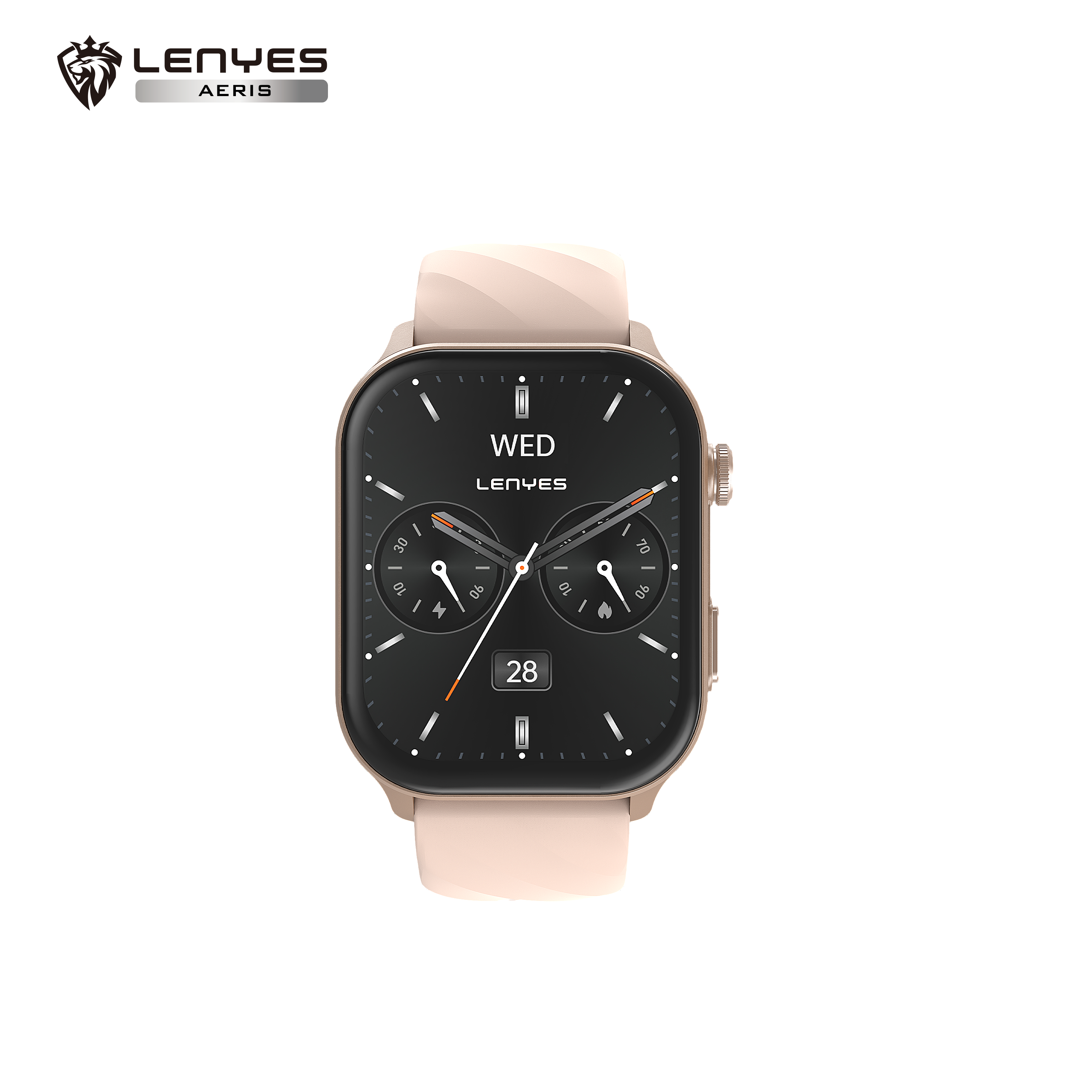 LENYES AERIS Smartwatch Mujer Rosa Monitor Salud SpO2 5-7 Días IP67 Rosa