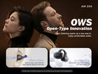 LENYES AIR 204 Auriculares OWS Clip-On Bluetooth 6.0 Open-Ear 4.5H App Audio Negro