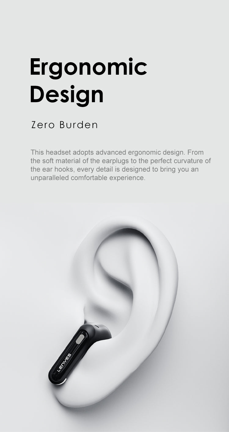 LENYES AIR 103 BLACK Auriculares Bluetooth 5.4 TWS con Cancelación de Ruido ANC+ENC 28dB - Sonido 360°