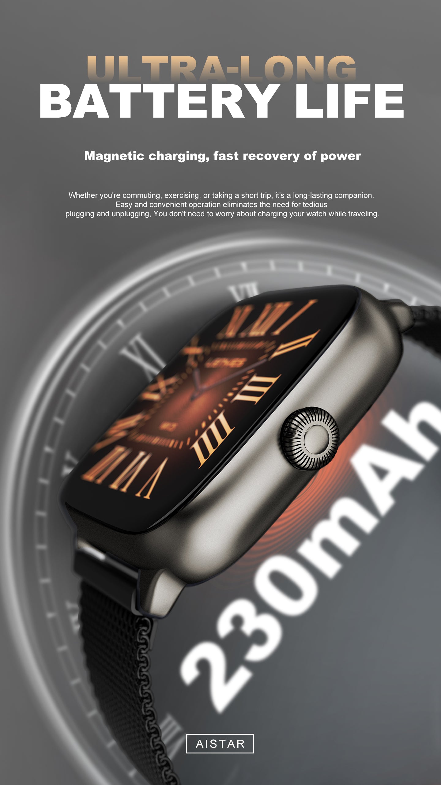 LENYES AISTAR Smartwatch AI Asistente Voz Monitor Salud SpO2 7-10 Días IP67 Negro