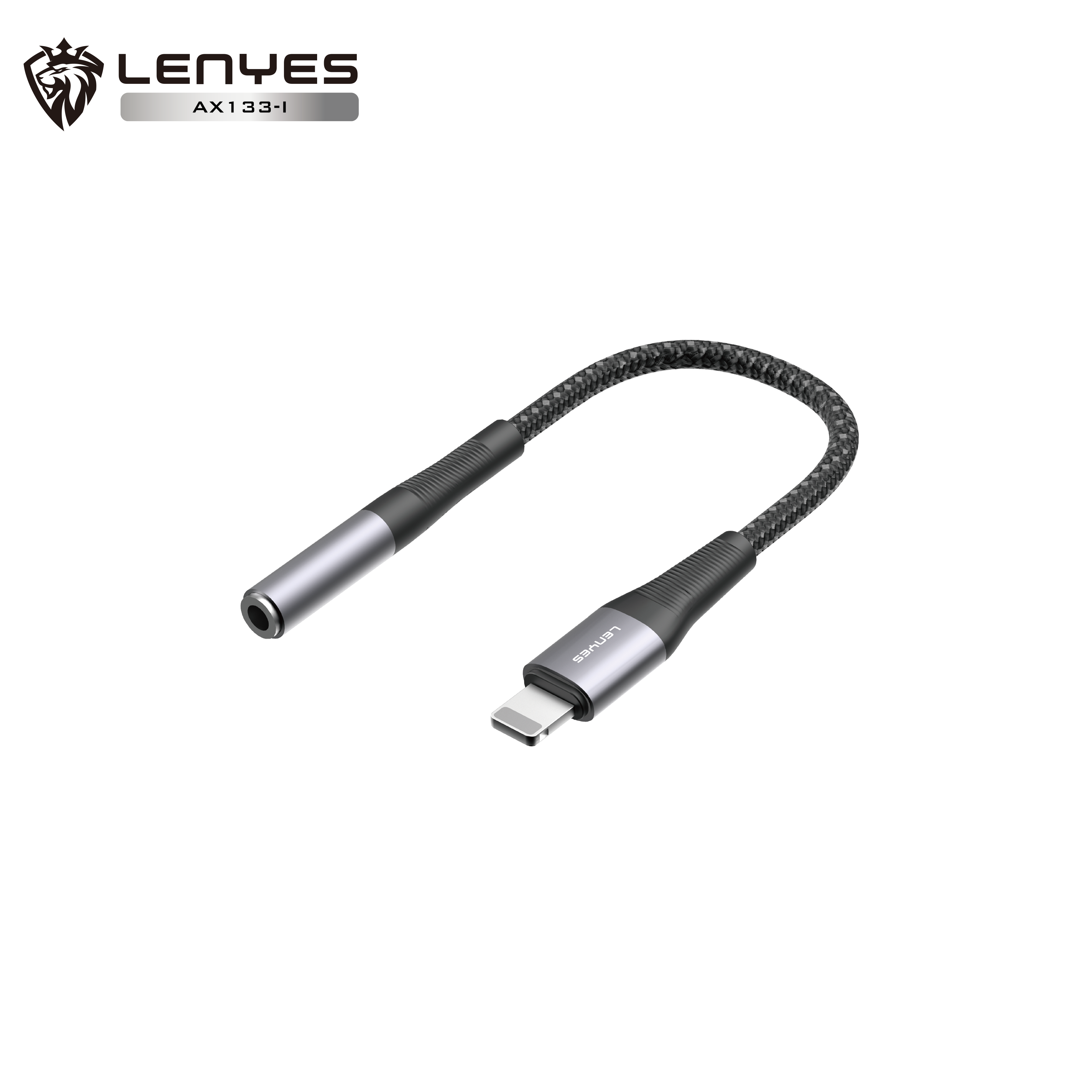 AX133-I Adaptador lightning a DC3.5 M/F -negro Lenyes