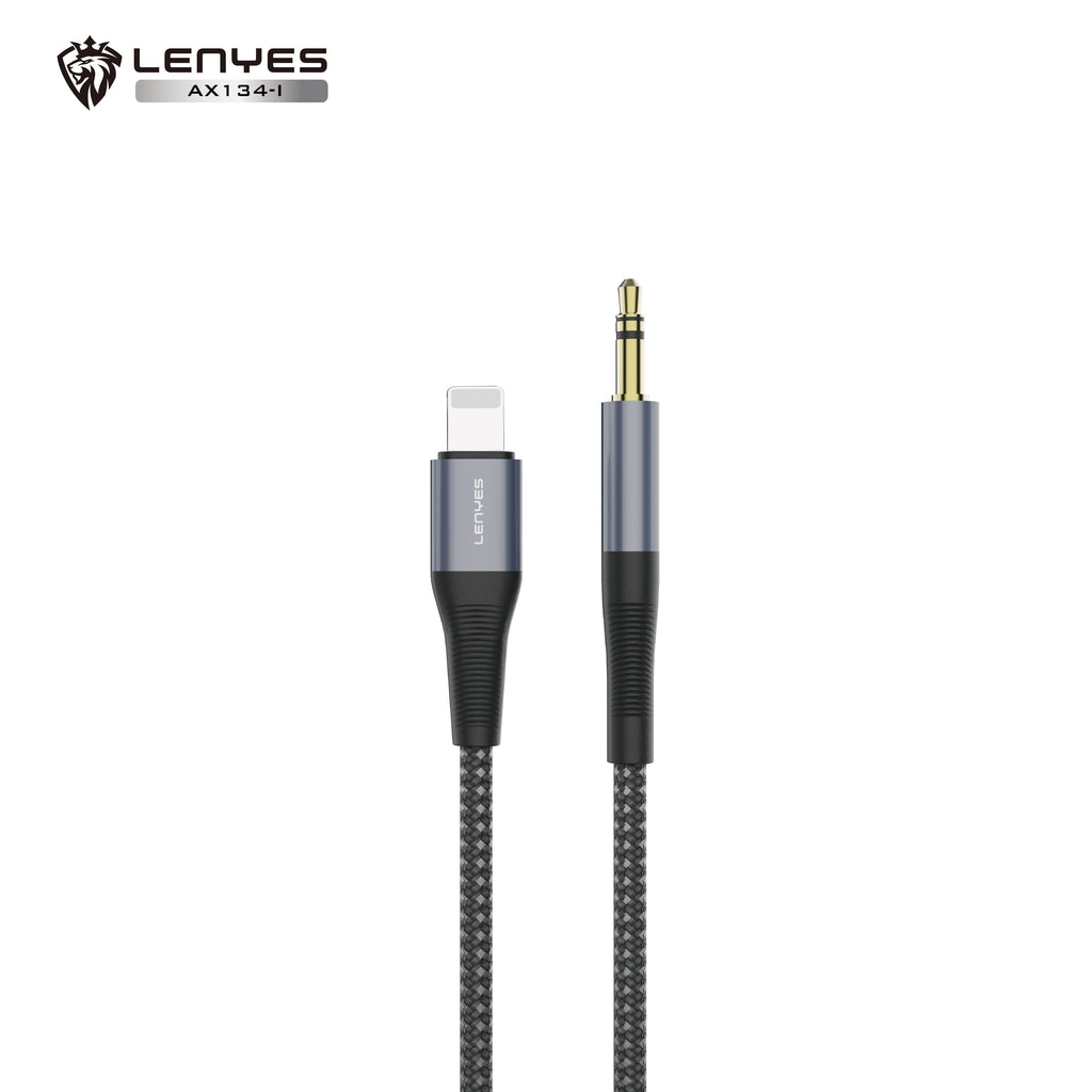 AX134-I Cable lightning a DC3.5 M/M -negro Lenyes