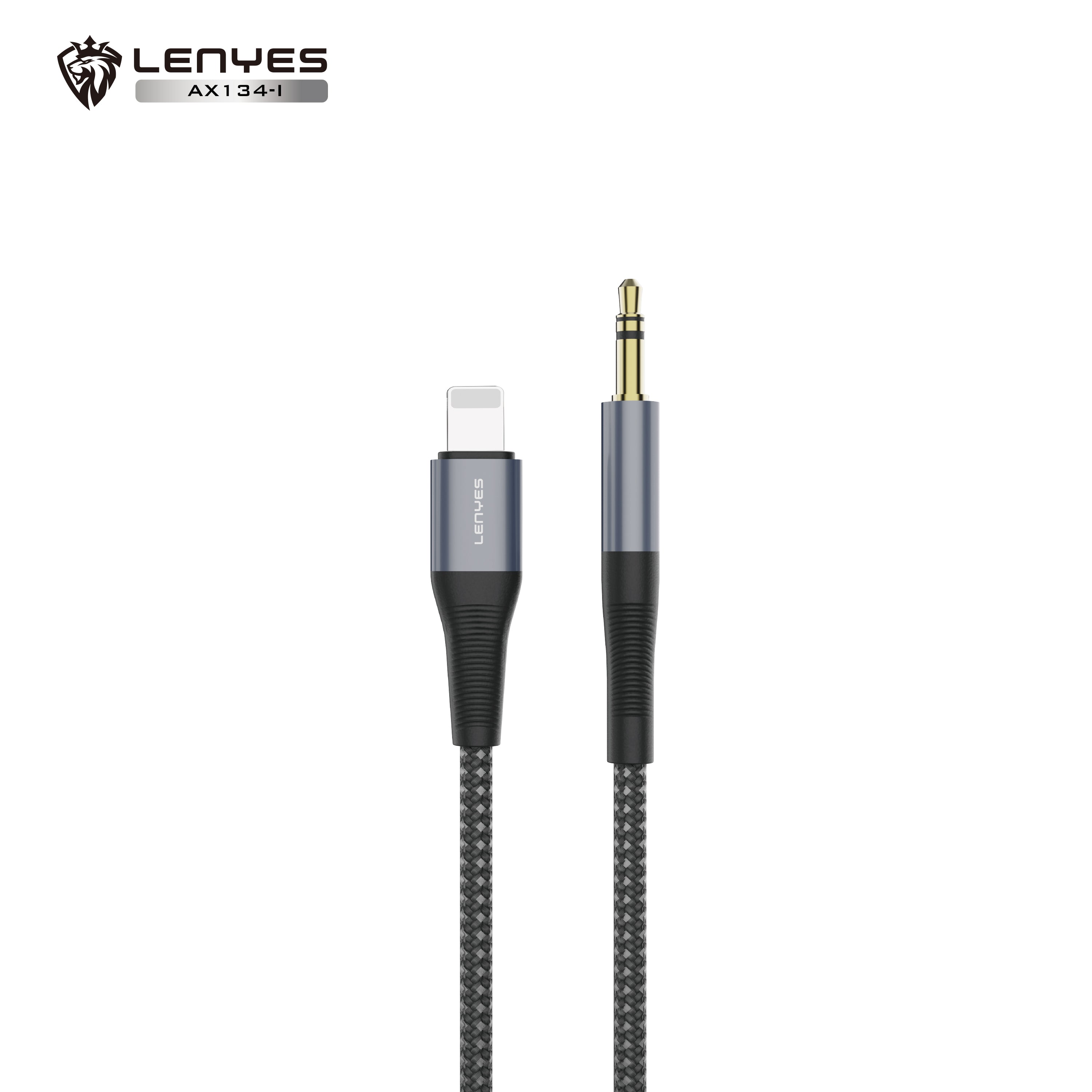 AX134-I Cable lightning a DC3.5 M/M -negro Lenyes