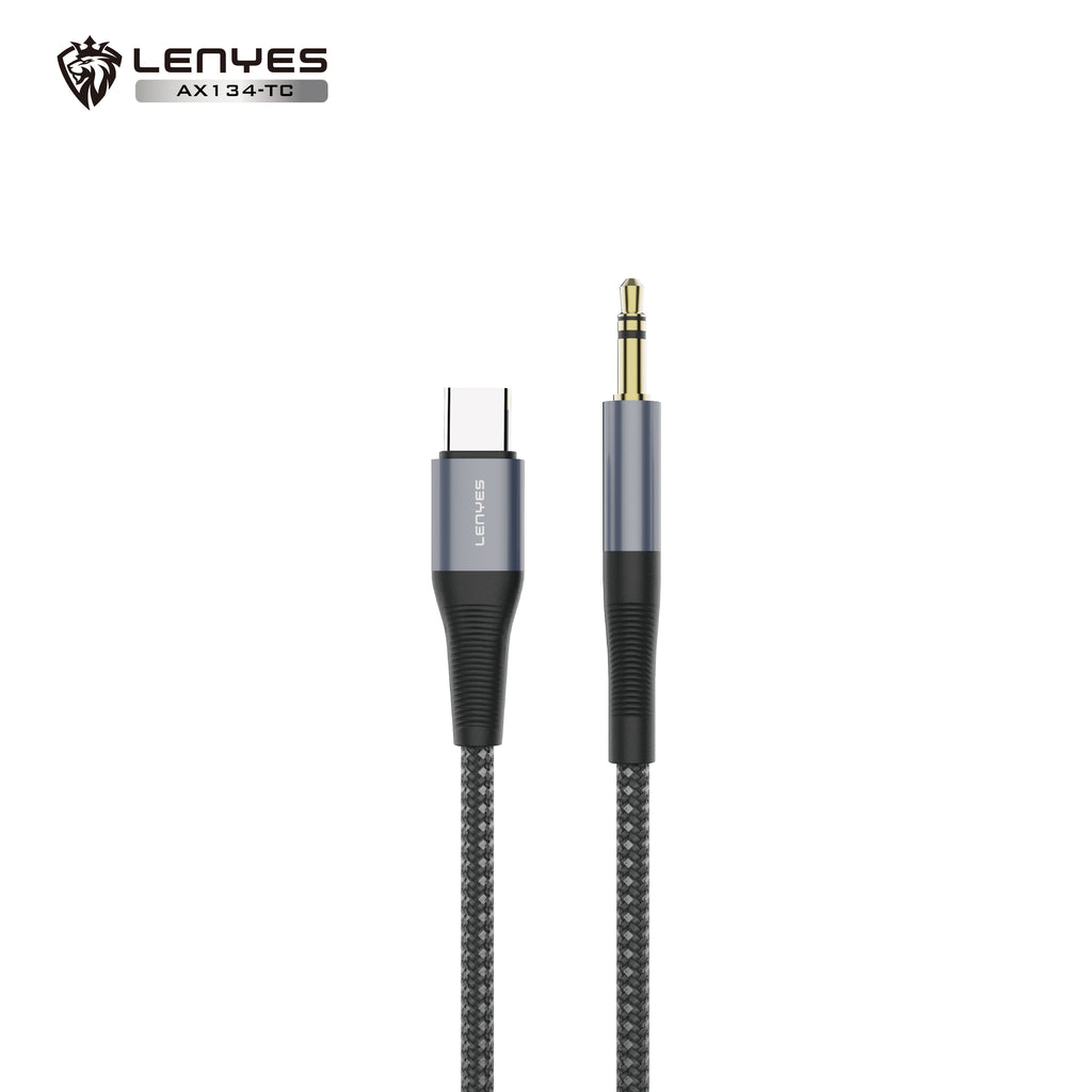 AX134-TC Cable Tipo-C a DC3.5 M/M -negro Lenyes