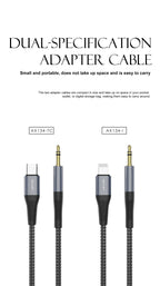 AX134-I Cable lightning a DC3.5 M/M -negro Lenyes