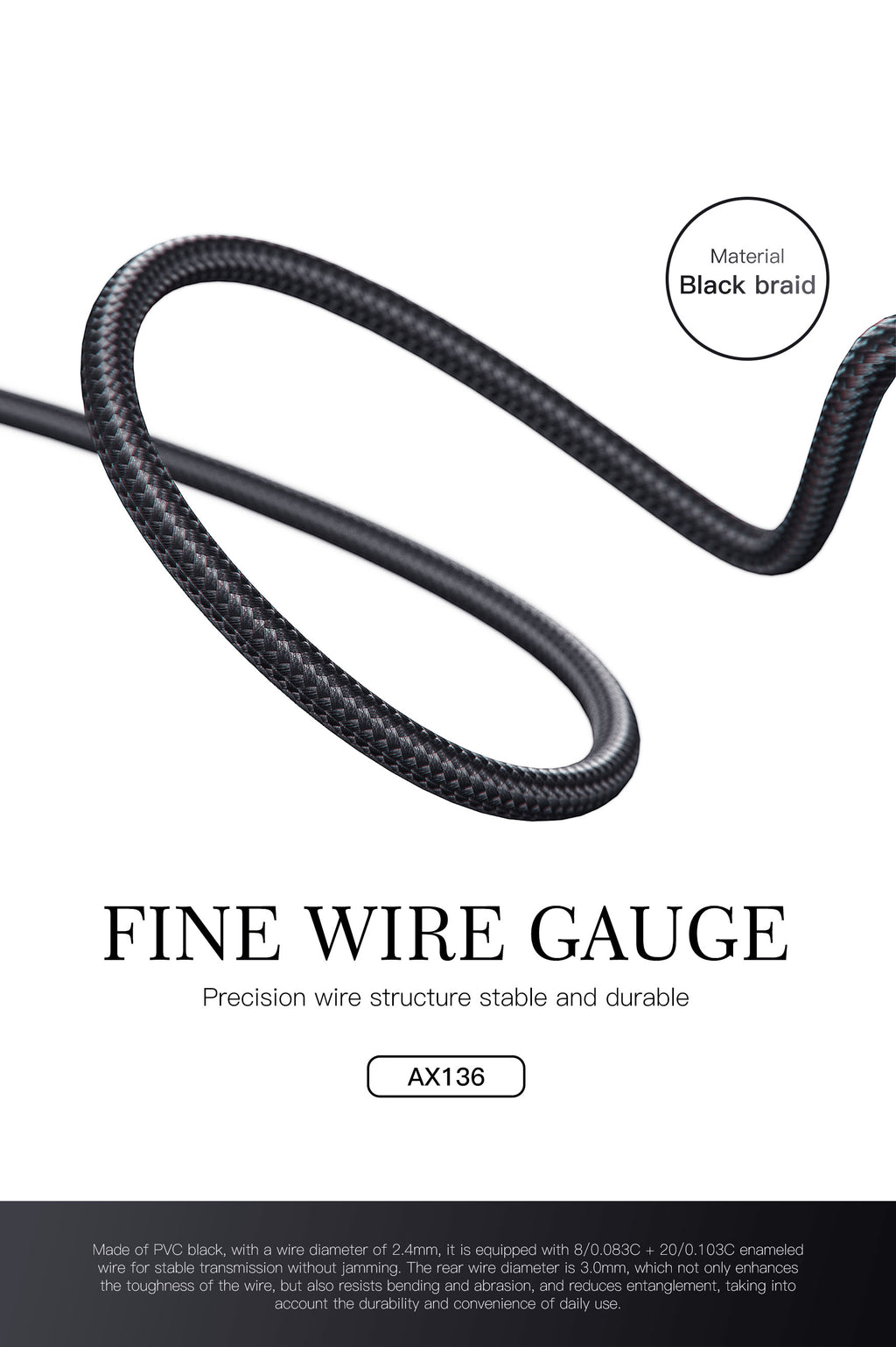 AX136 Adaptador auriculares DC3.5/Tipo-C -Lenyes