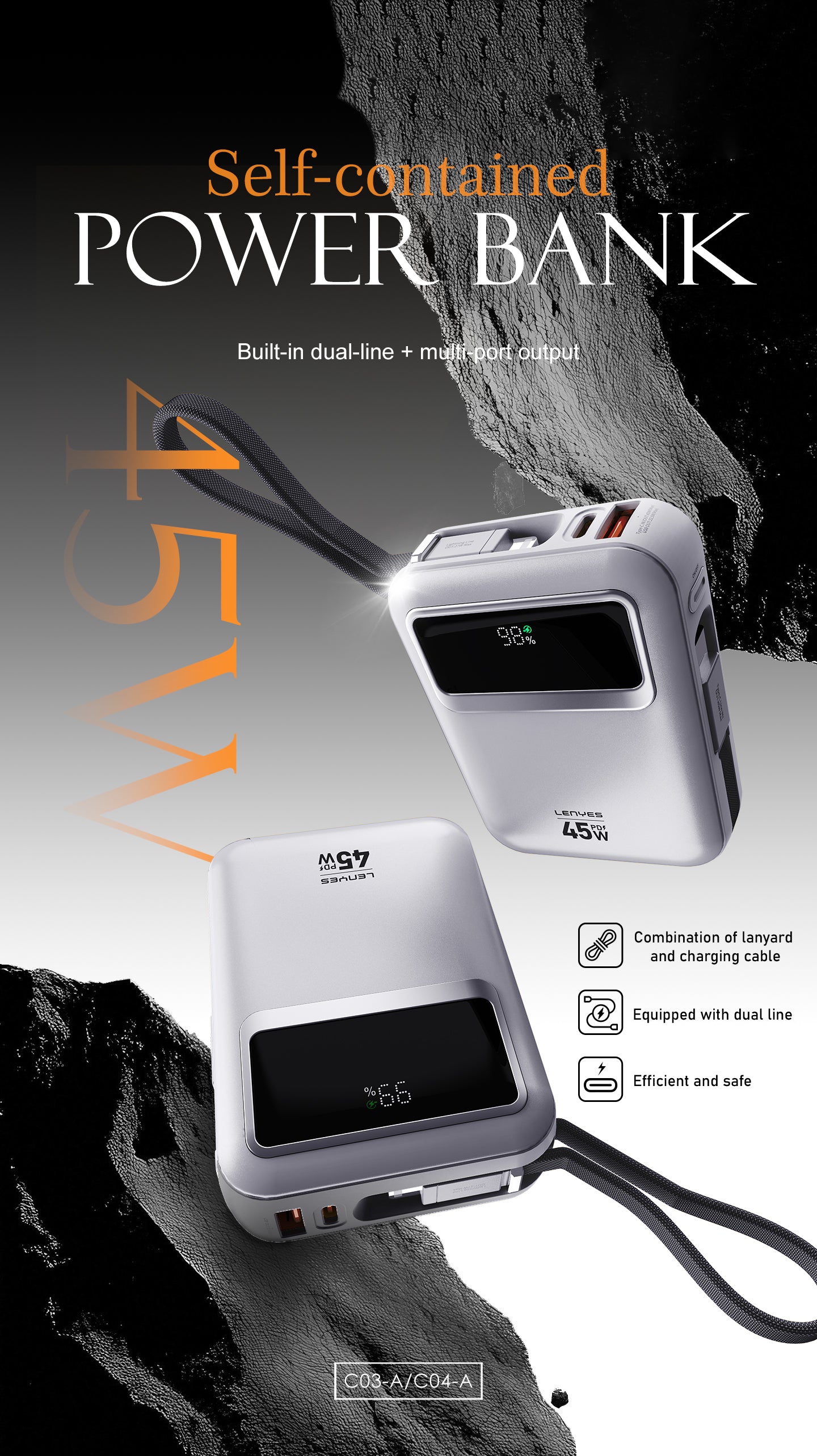 Powerbank 20.000mAH C03-A SILVER