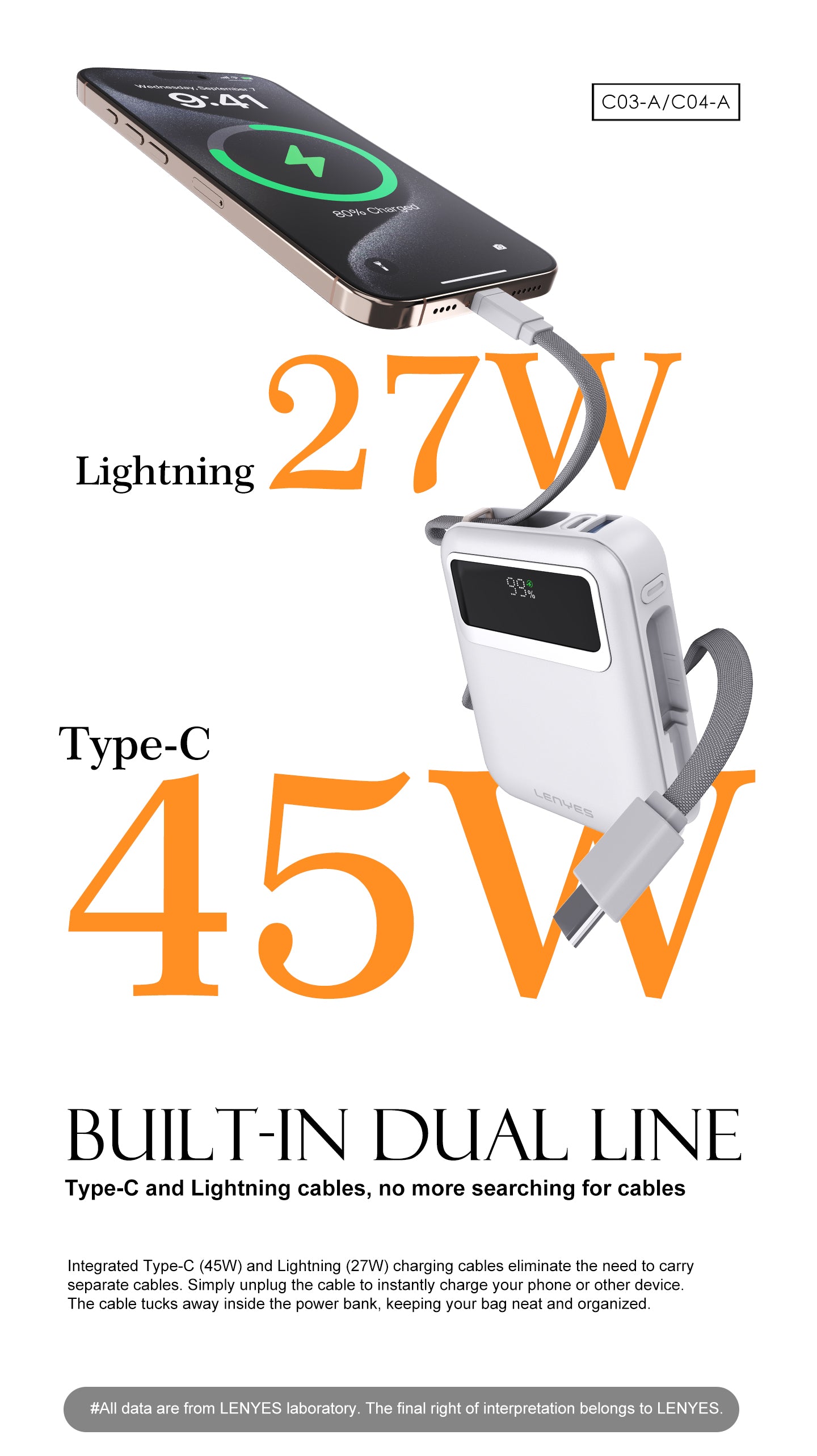 Powerbank 10.000mAH C04-A SILVER