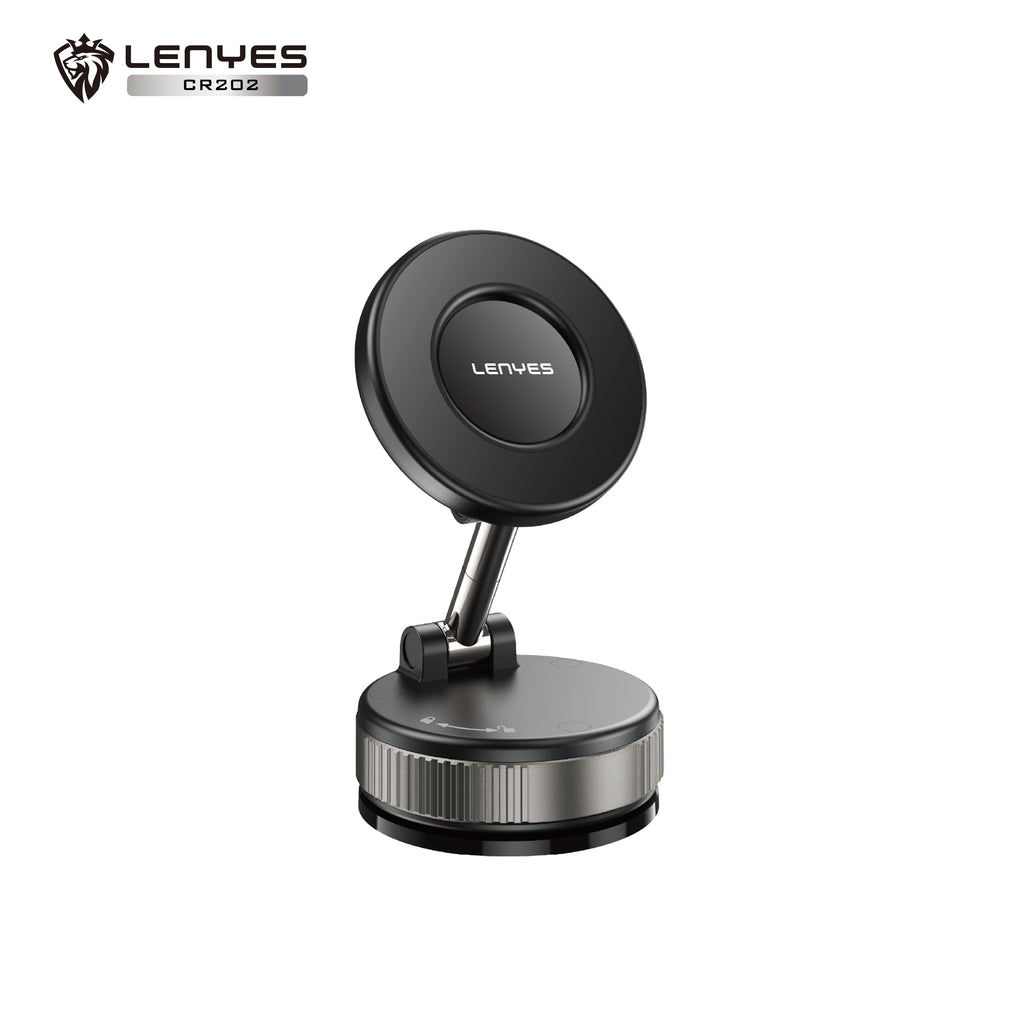 LENYES CR202 Soporte Magnético Coche Ventosa Vacío 360° 15N Negro