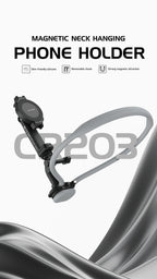 LENYES CR203 Soporte Cuello Móvil POV Magnético Doble Bloqueo Flexible Negro