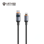 LENYES LC529TC-I Cable de Carga Rápida con Pantalla Digital 30W USB-C a Lightning