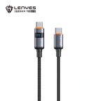LENYES LC529TC-TC Cable de Carga Rápida con Pantalla Digital 100W USB-C a USB-C