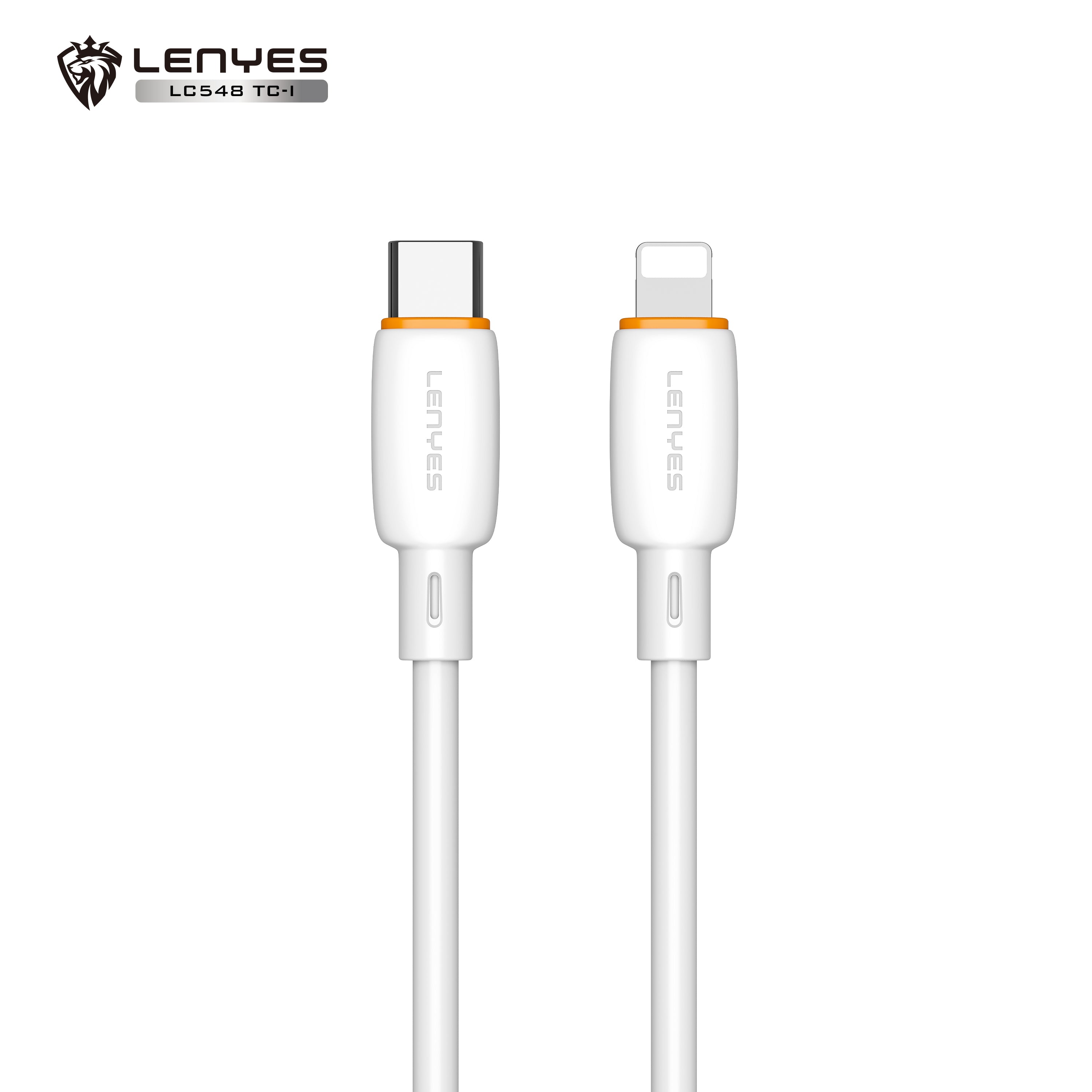LENYES LC548 TC-I Cable de Silicona USB-C a Lightning 27W Carga Rápida