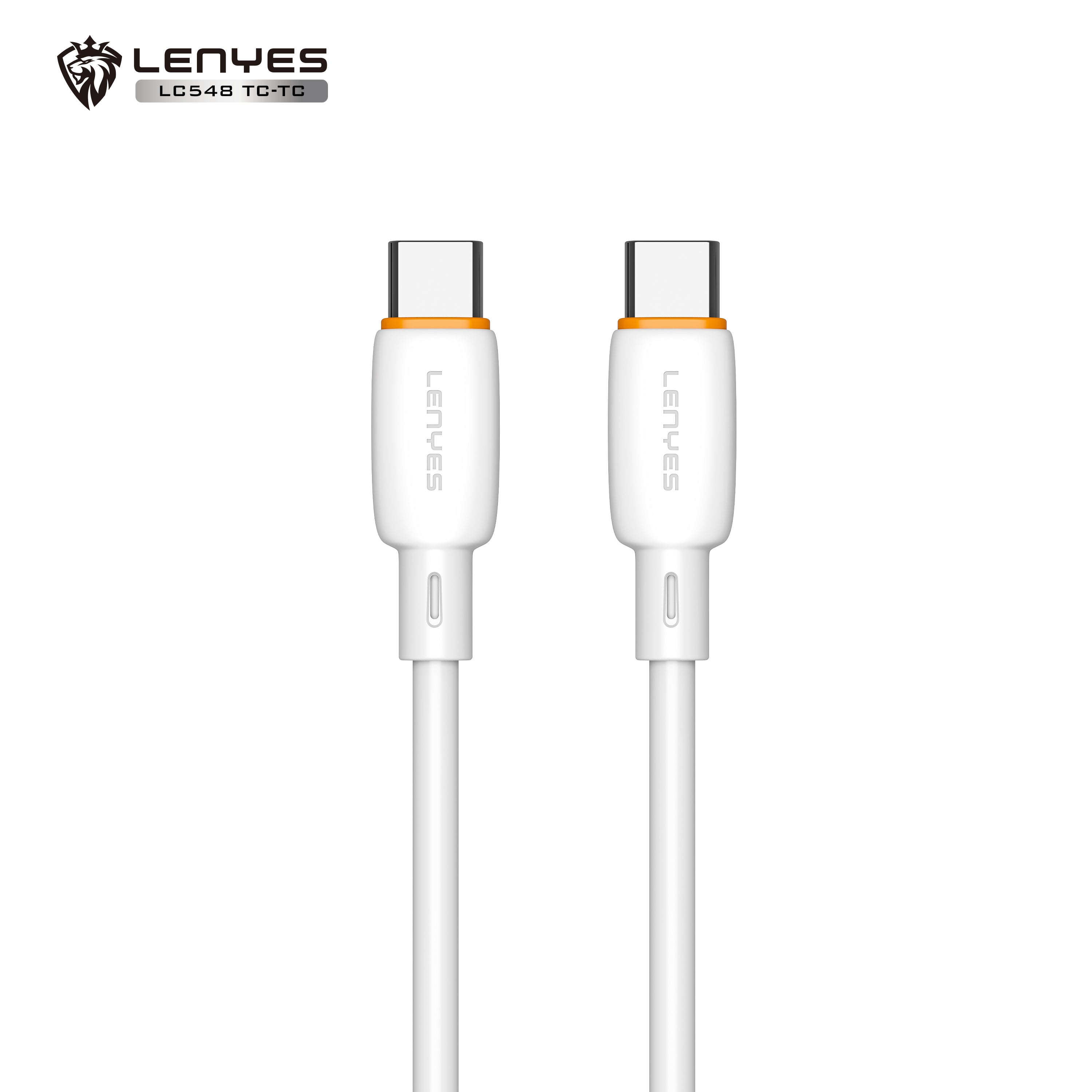 LENYES LC548 TC-TC Cable de Silicona USB-C a USB-C 60W