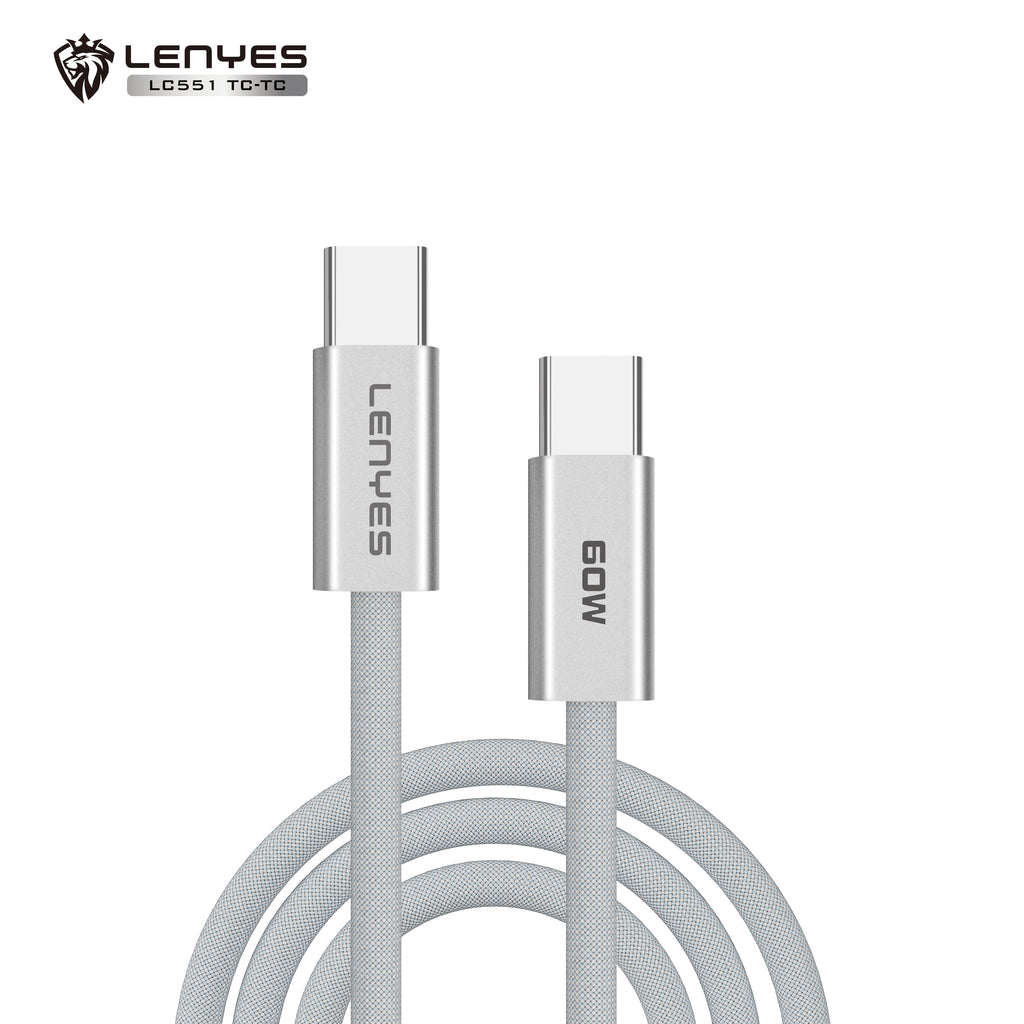 LENYES LC551 Cable de Datos USB-C a USB-C 60W Carga Rápida