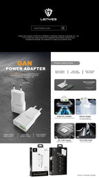 LENYES LCH11 Cargador Dual 20W USB-C + USB-A Carga Rápida Blanco