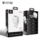 LENYES LCH93-EU Cargador Dual 30W USB-C + USB-A Carga Rápida Blanco