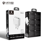 LENYES LCH96-EU Cargador GaN 65W 3 Puertos USB-C x2 + USB-A Blanco