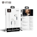 LENYES LF105-TC Auriculares Cable USB-C 14mm 108dB Micrófono Controles Blanco