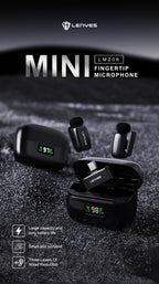 LENYES LM206 Micrófono Lavalier Inalámbrico USB-C 4.8g Reducción Ruido 20m Negro