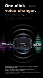 LENYES LM206 Micrófono Lavalier Inalámbrico USB-C 4.8g Reducción Ruido 20m Negro