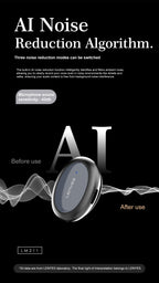 LENYES LM211 Micrófono Lavalier Inalámbrico USB-C 48KHz 24bit AI 50m 21h Negro