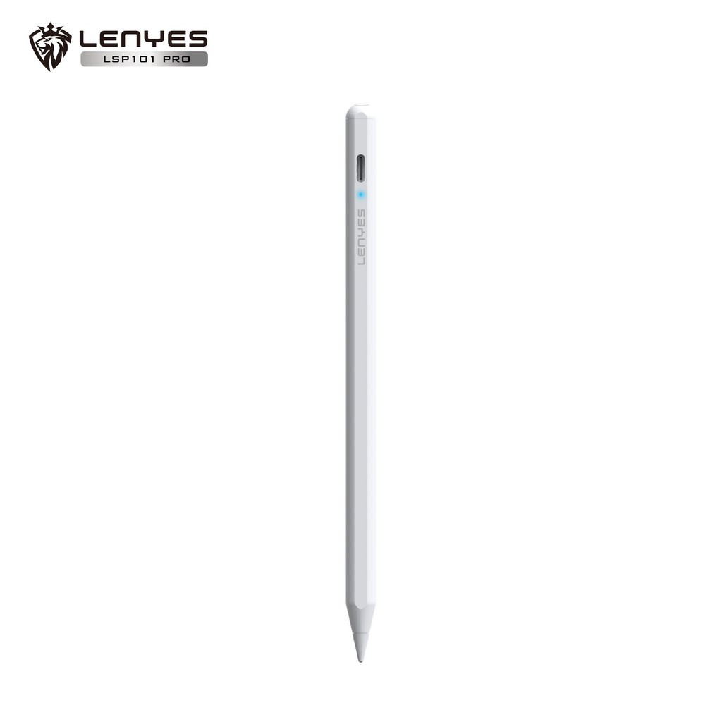LENYES LSP101 Stylus Pen Activo iPad Rechazo Palma USB-C Magnético Blanco