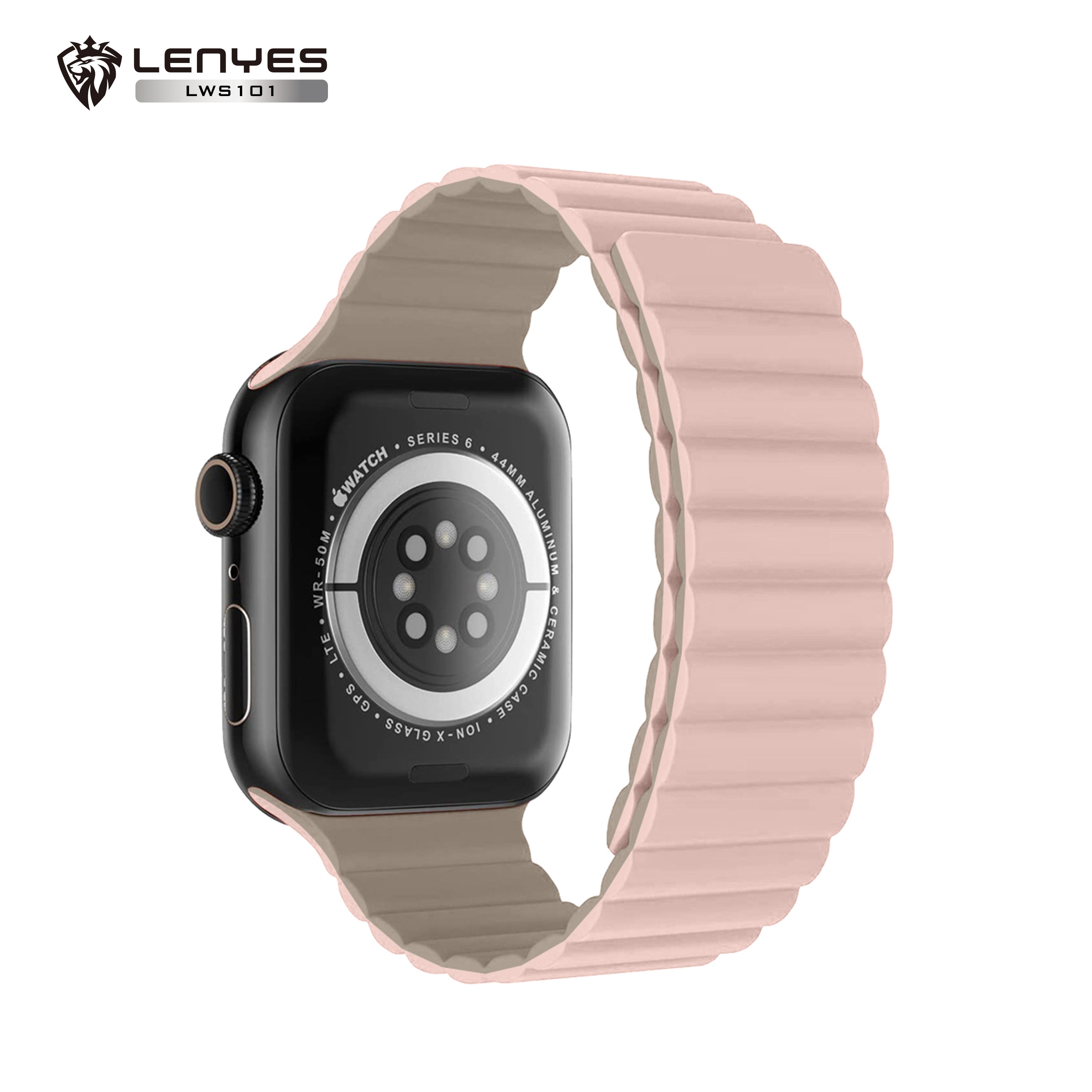 LENYES LWS101 Correa Magnética Apple Watch Ultra 49mm Silicona Ajustable
