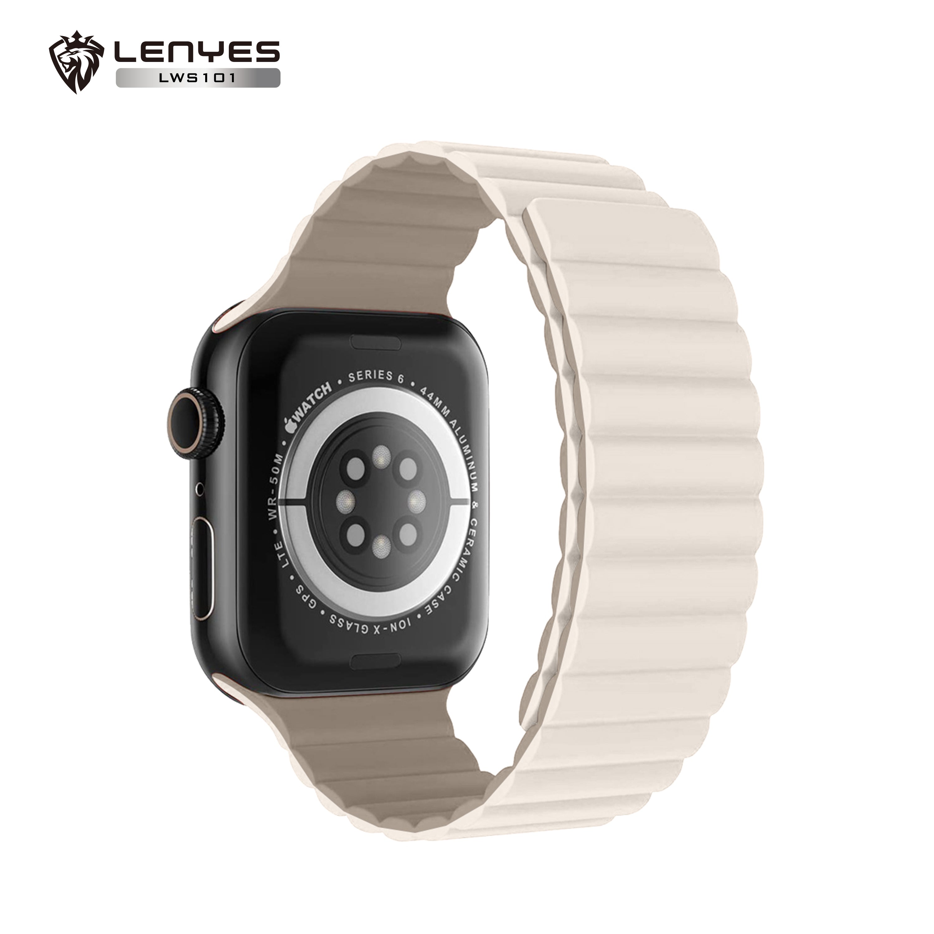 LENYES LWS101 Correa Magnética Apple Watch Ultra 49mm Silicona Ajustable