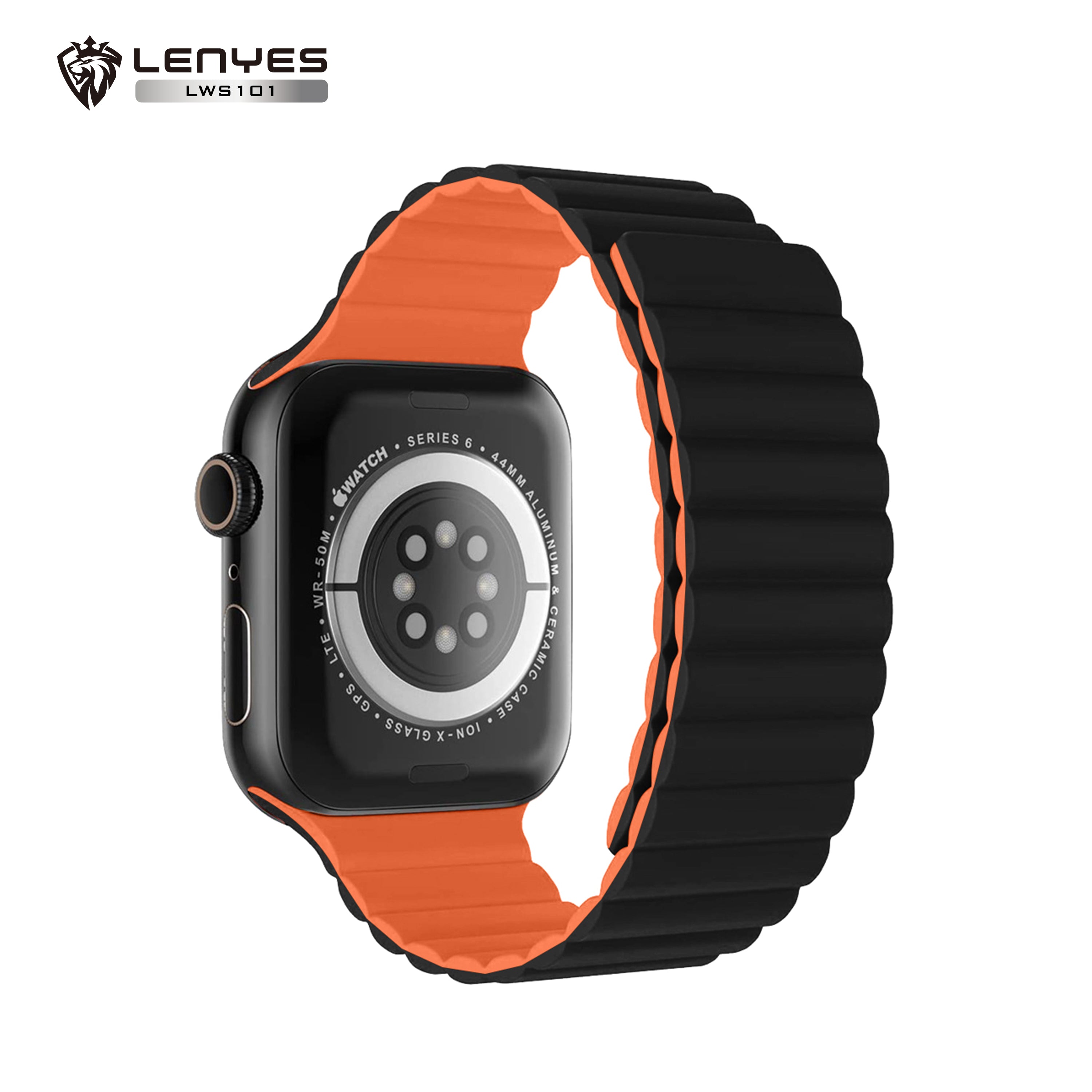 LENYES LWS101 Correa Magnética Apple Watch Ultra 49mm Silicona Ajustable